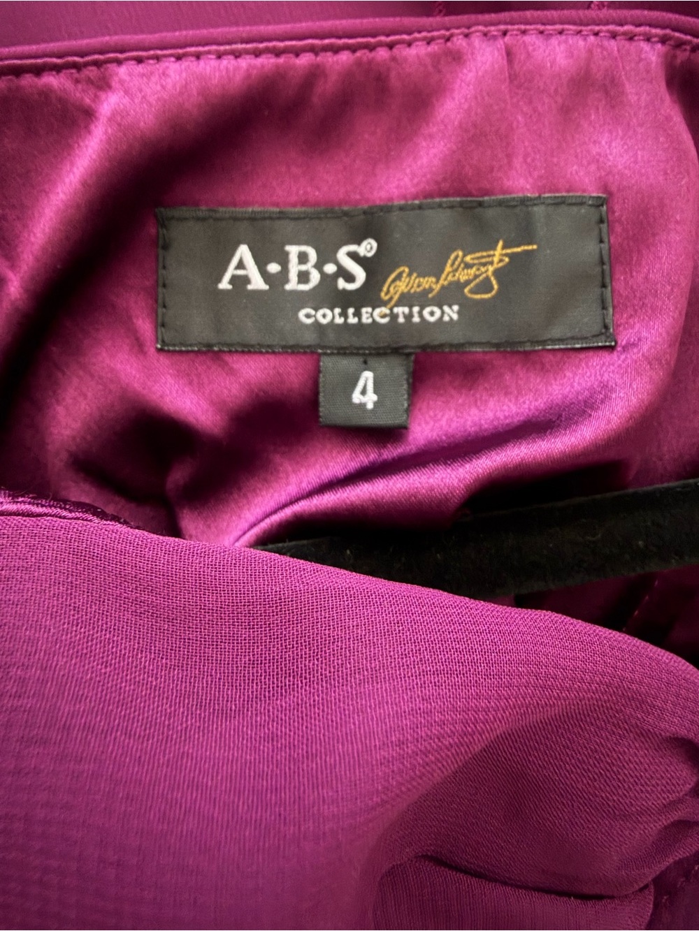Strapless Pleated Evening Dress in Deep Magenta - Picture 4 of 7